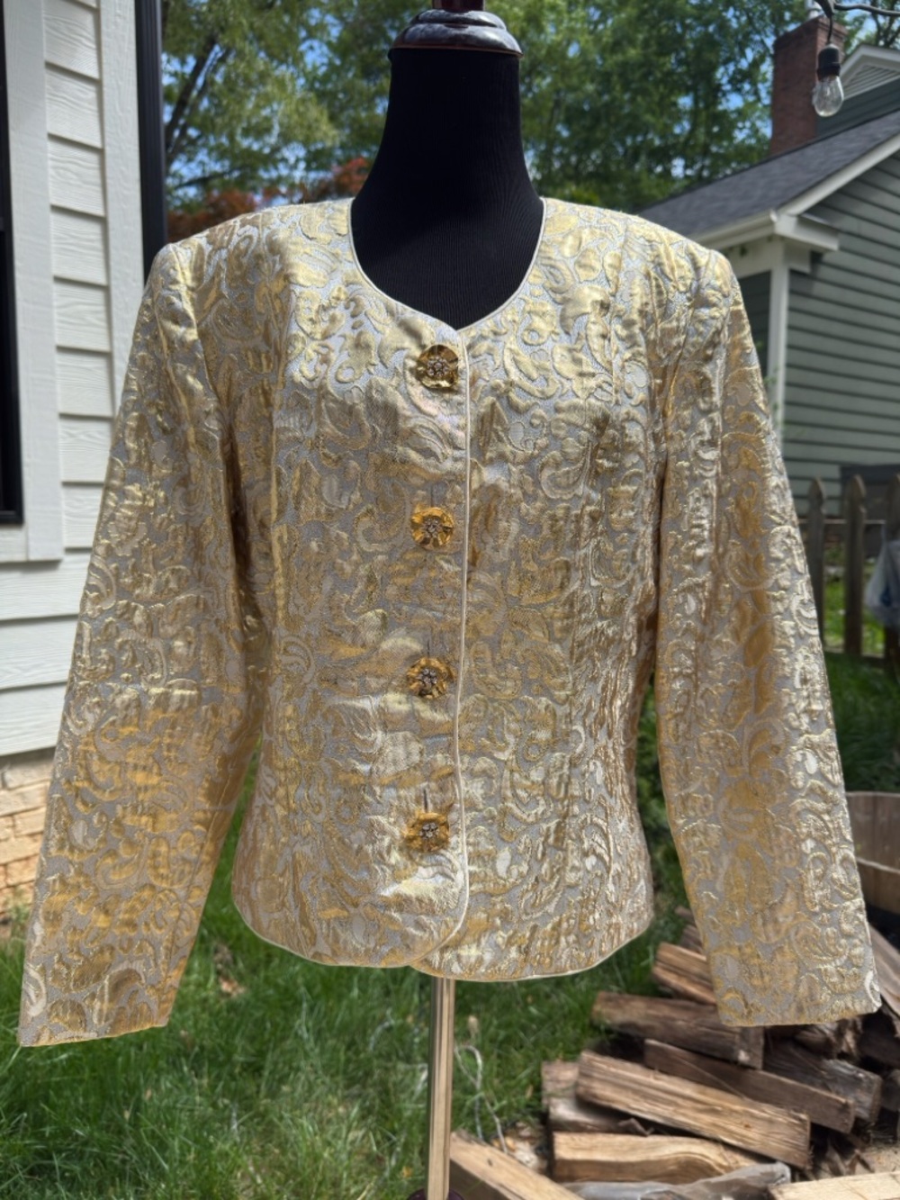 ✨Vintage Talbots Gold Special Occasion Jacket